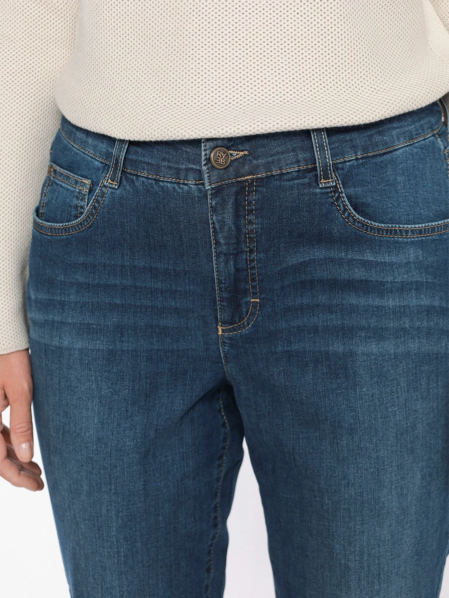 Джинсы 7/8 с эластичным поясом